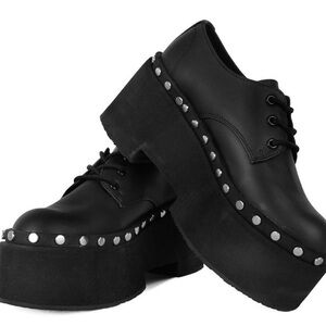 TUK goth studded platform loafers